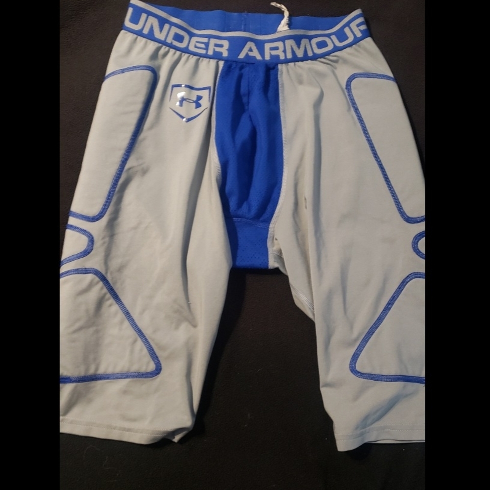 Under Armour Gray and Blue Compression Shorts